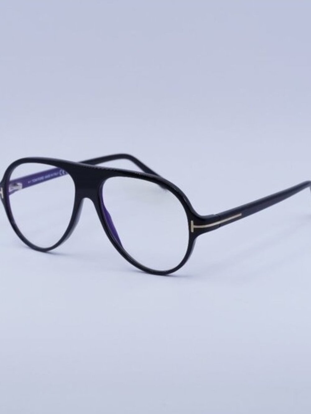 Tom Ford FT5012-B 001 Eyeglasses Black 53mm Aviator Frame, Blue Light Block